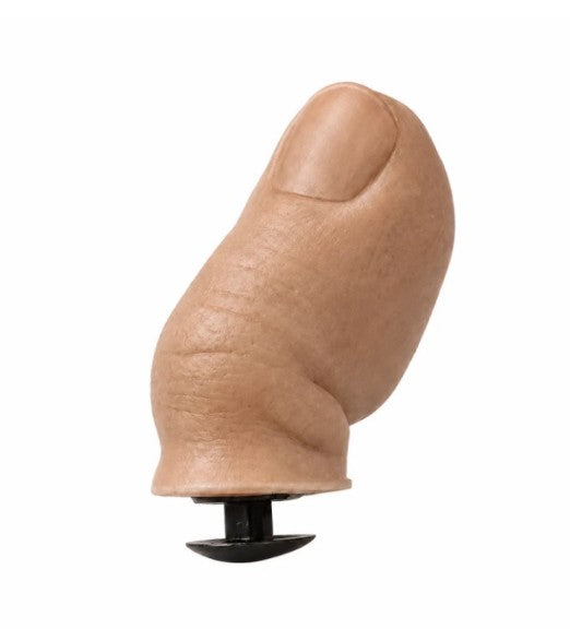 Non-hairy toe charm with its push-in plug